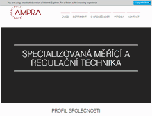 Tablet Screenshot of ampra.cz